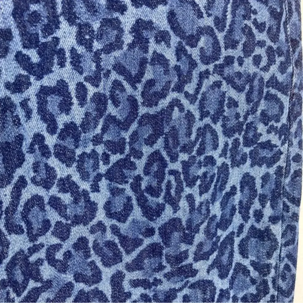 Michael Kors Blue Leopard Print Skinny Jeans